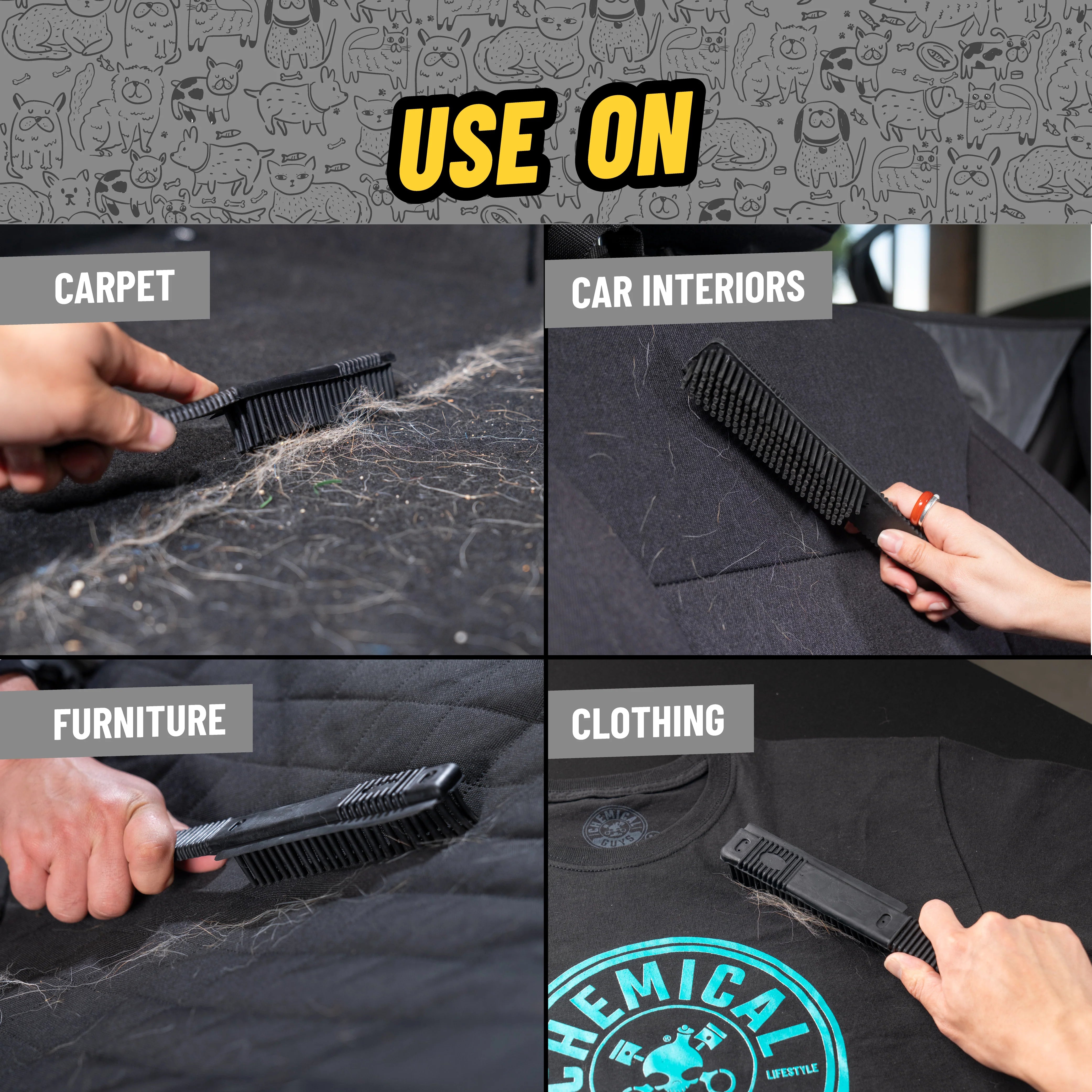 ProfessionalRubberPetHairRemovalBrush - Image 3