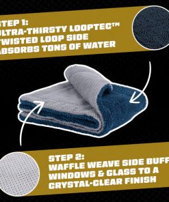 Alternative view of CleanStrokeDual-SidedMicrofiberGlassTowel2-Pack