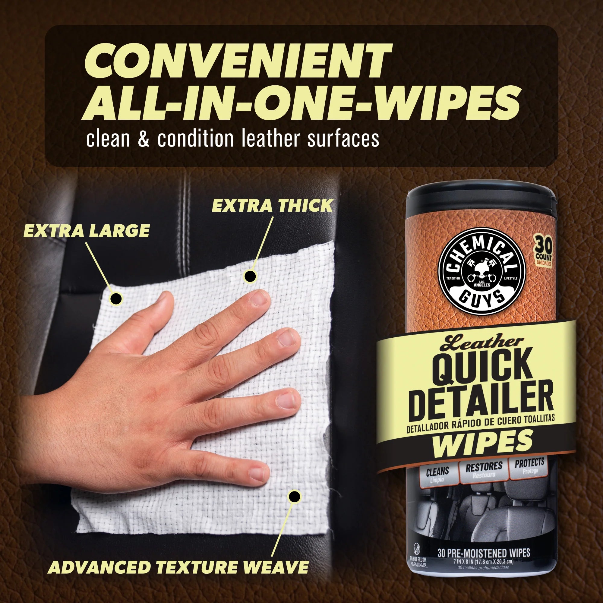 LeatherQuickDetailerWipes3-PackKit - Image 2